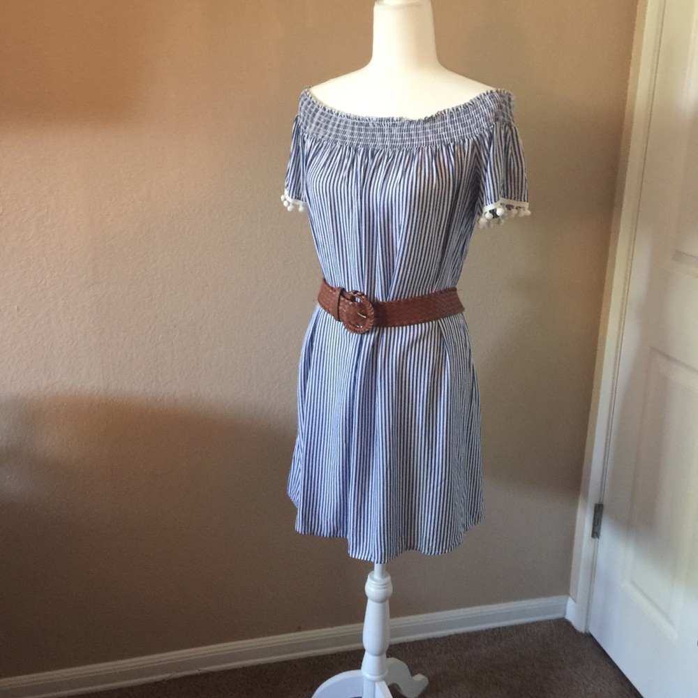 Love, Fire Over Shoulder Summer Dress